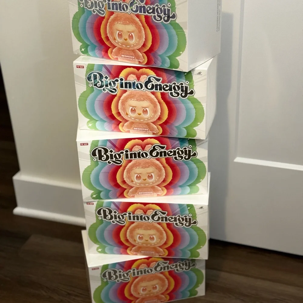 Authentic Labubu Big Into Energy Whole Set. 6 Labubus. Open box. No secret/Black - Picture 5 of 8